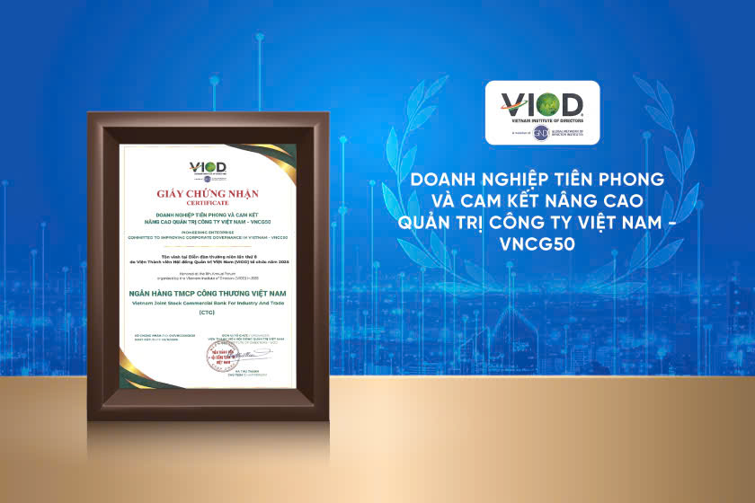 Top 50 Doanh nghiệp niêm yết tiên phong và cam kết nâng cao quản trị công ty Việt Nam – VNCG50